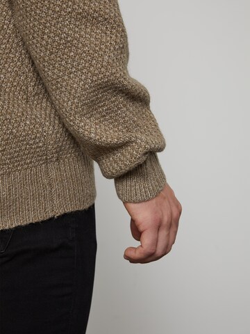 DAN FOX APPAREL Sweater 'Dylan' in Brown