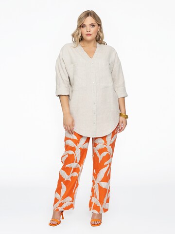 Yoek Loosefit Broek in Oranje