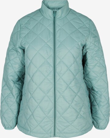 Zizzi Between-Season Jacket 'Diamond' in Blue: front