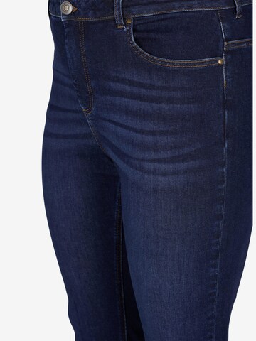 Zizzi Bootcut Jeans 'Ellen' in Blau