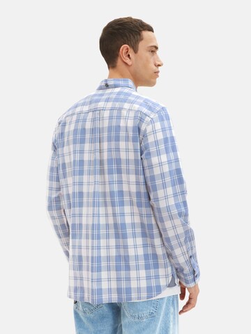 TOM TAILOR Comfort fit Button Up Shirt in Blue