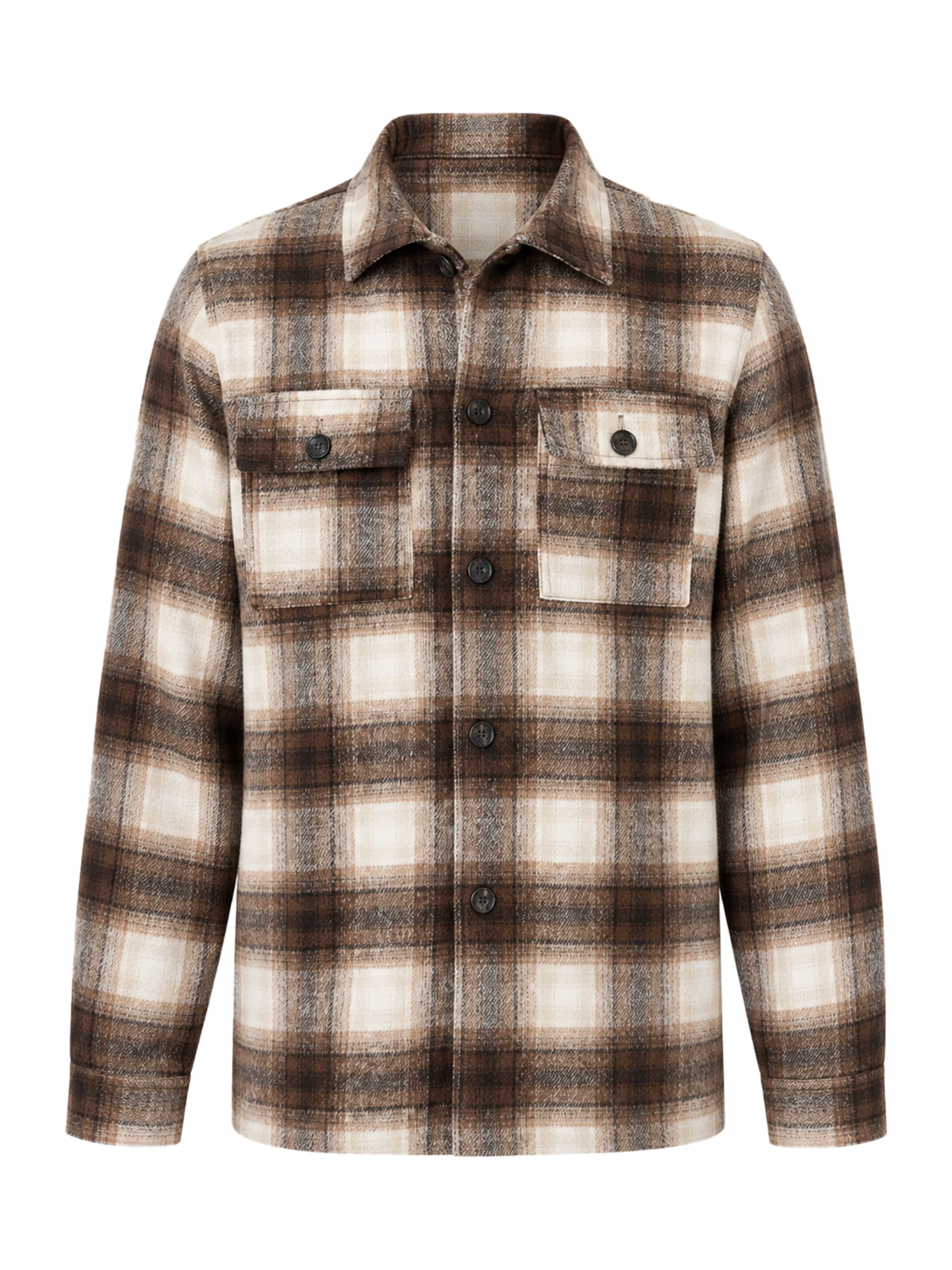 Regular fit Camicia di BRAVE SOUL in beige: frontale