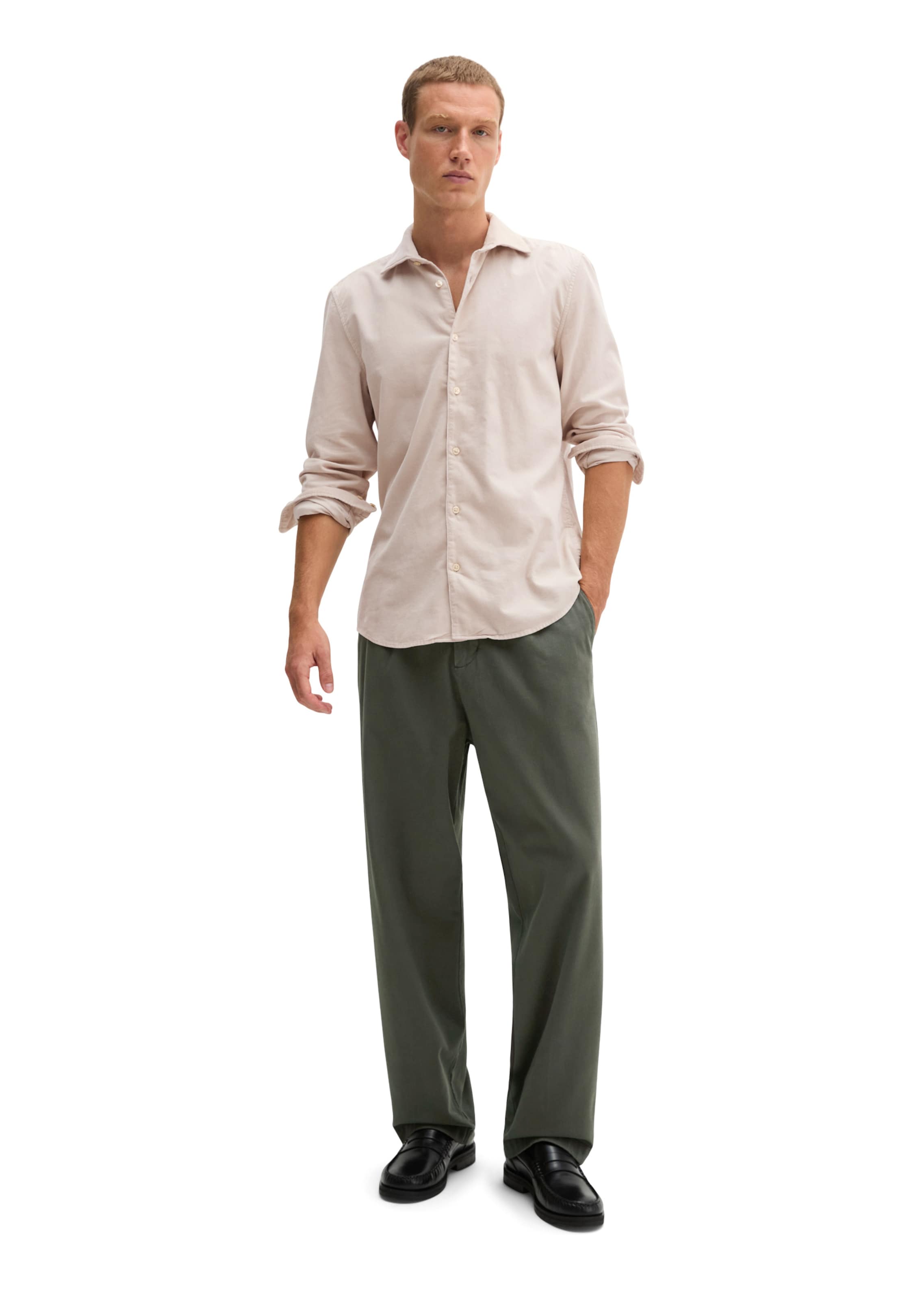 Marc O'Polo Regular fit Button Up Shirt in Beige: front