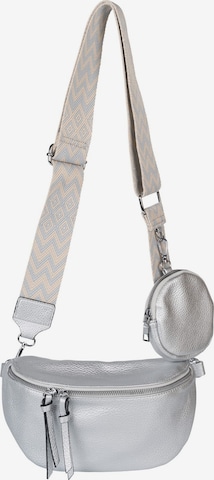 styleBREAKER Crossbody bag '2-Teiliges Set Halbmond Crossbody Bag' in Silver: front