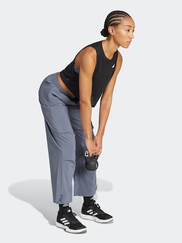 ADIDAS PERFORMANCE Wide Leg Sportsbukser 'Essentials' i grå: forside