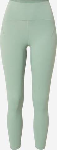 ADIDAS PERFORMANCE Skinny Workout Pants 'Studio Luxe' in Green: front