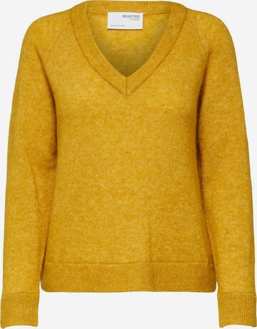 SELECTED FEMME Sweater 'SLFLulu' in Yellow: front