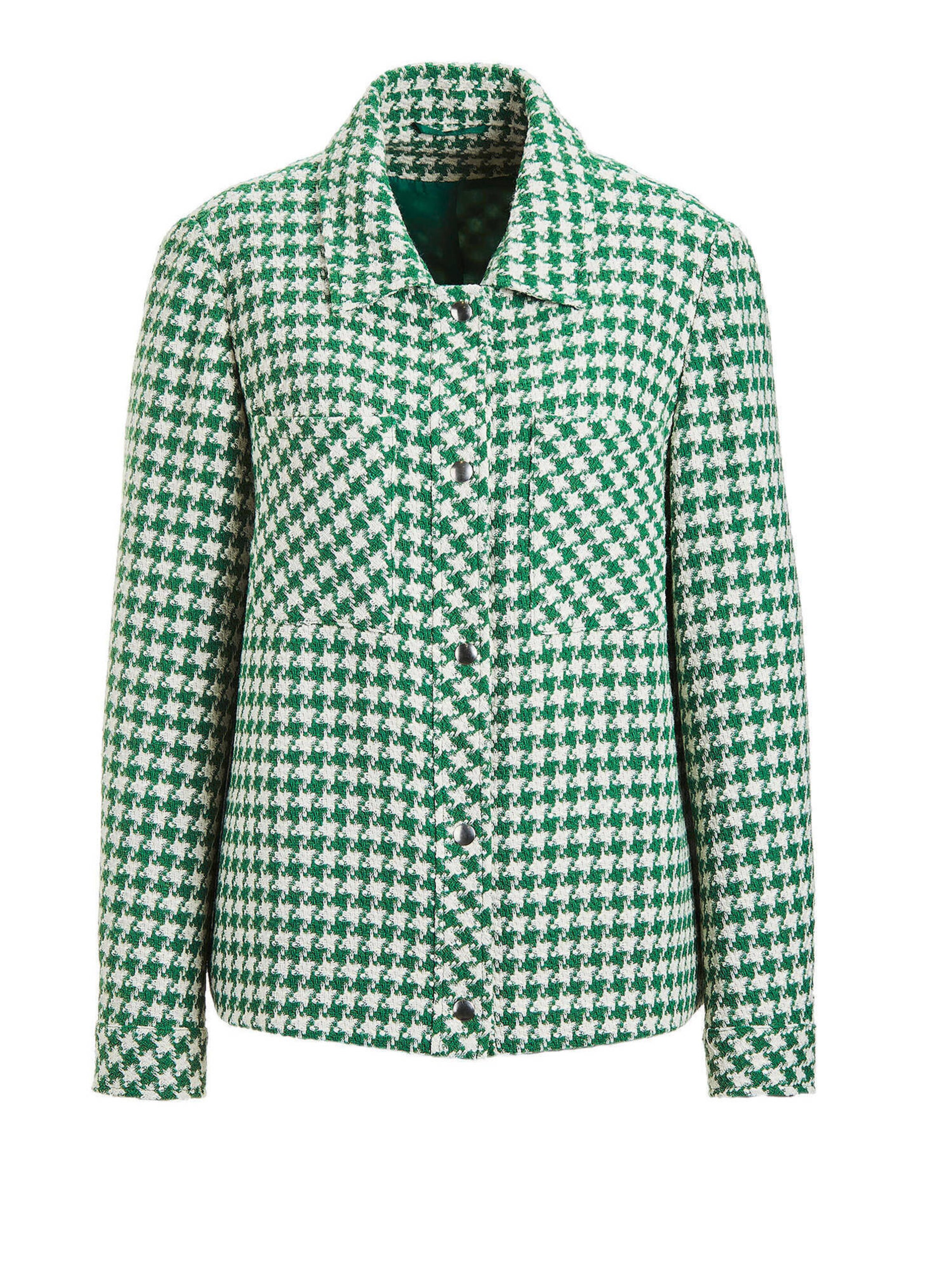 Goldner Blazer in Grün: Vorderseite