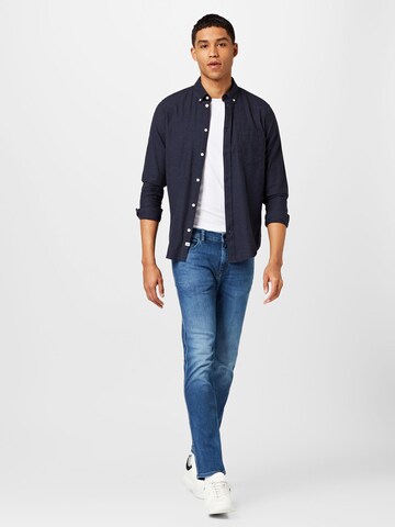 minimum - Regular Fit Camisa 'Jay' em azul