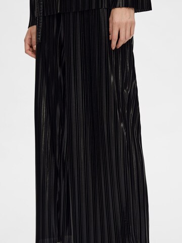 SELECTED FEMME Wide Leg Bukser i sort