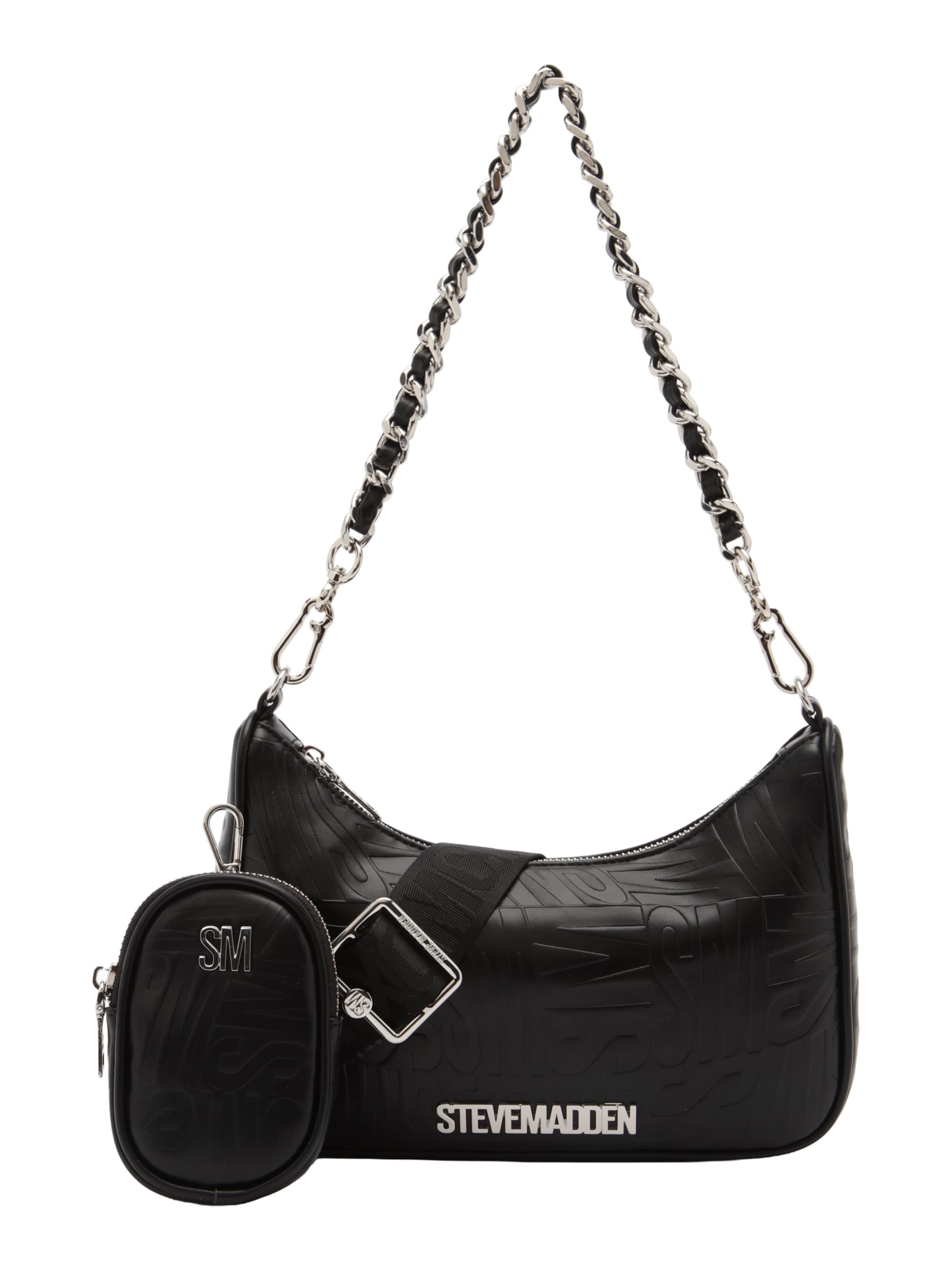 STEVE MADDEN Axelremsväska 'Btwistie' i svart: framsida