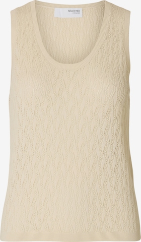 Tops en tricot 'SLFagny' SELECTED en beige : devant