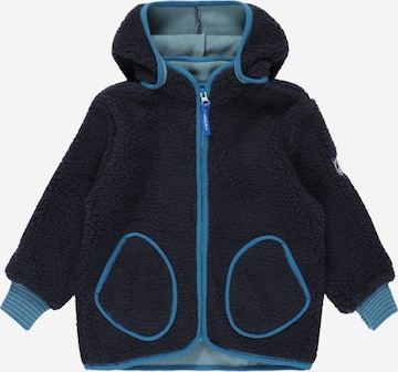 FINKID Fleece jas 'TONTTU NALLE' in Blauw: voorkant