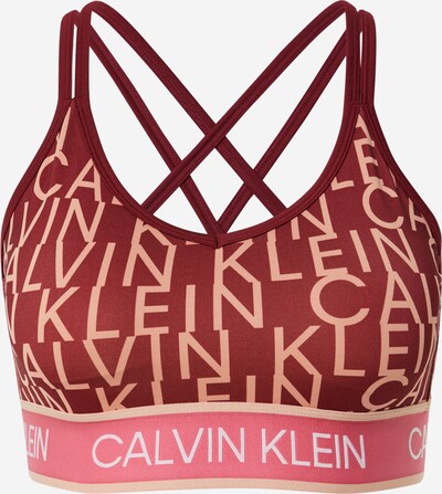 Calvin Klein Performance Soutien-gorge de sport en rose / poudre / merlot / blanc, Vue avec produit