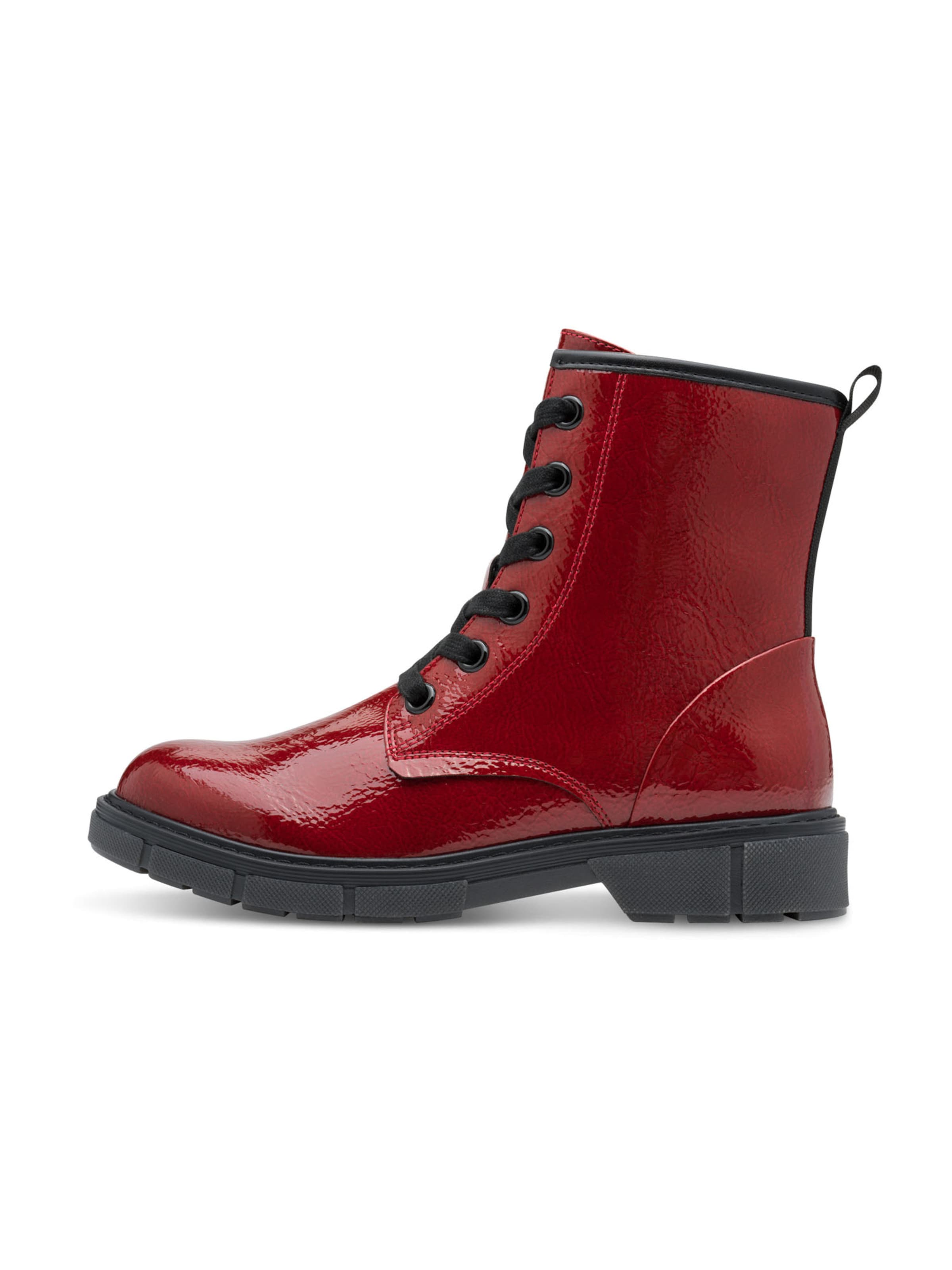 MARCO TOZZI Šnurovacie členkové čižmy - Červená