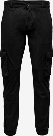 Only & Sons Pantalon cargo 'Cam Stage' en noir, Vue avec produit