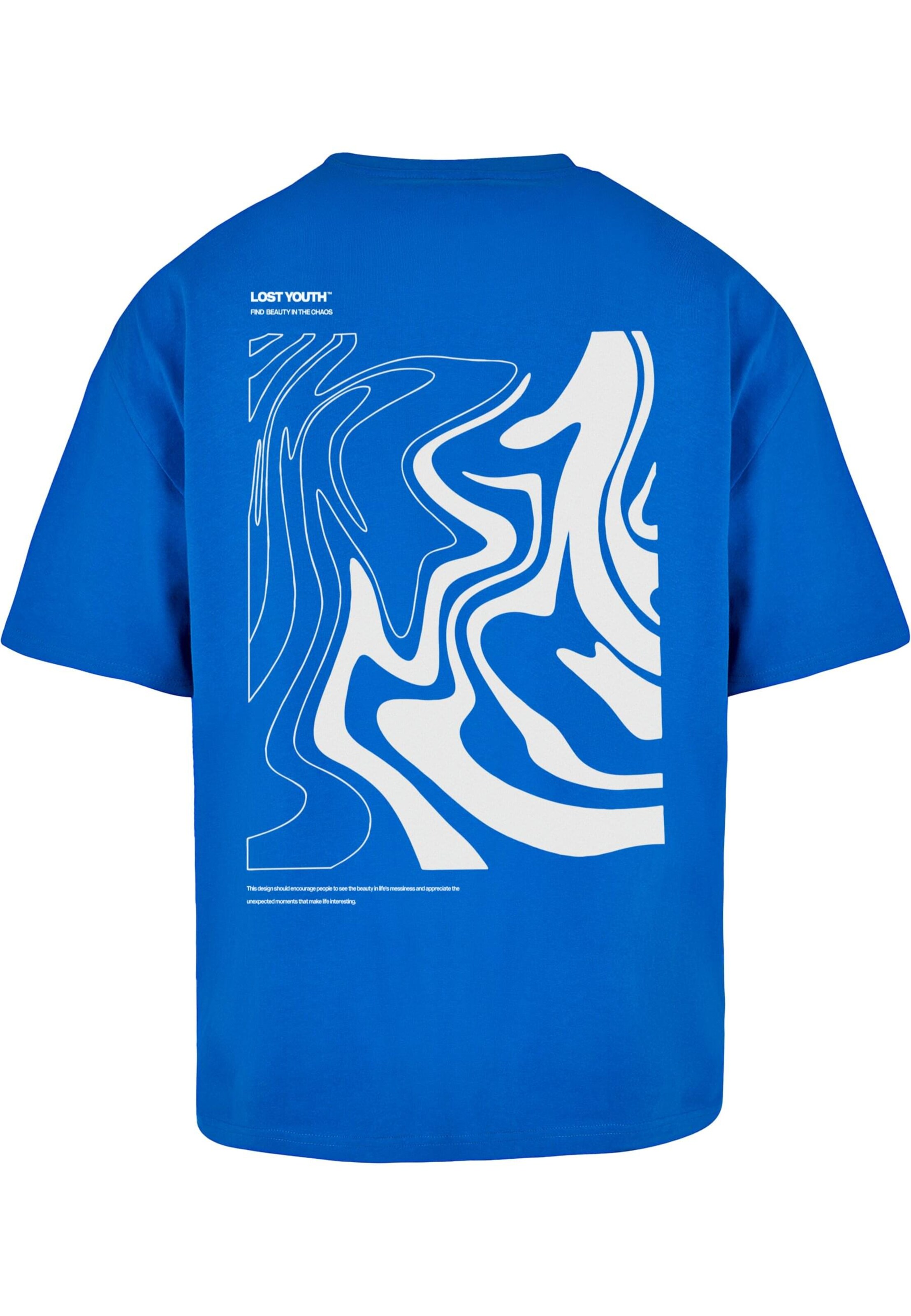 T-Shirt 'Chaos' Lost Youth en bleu