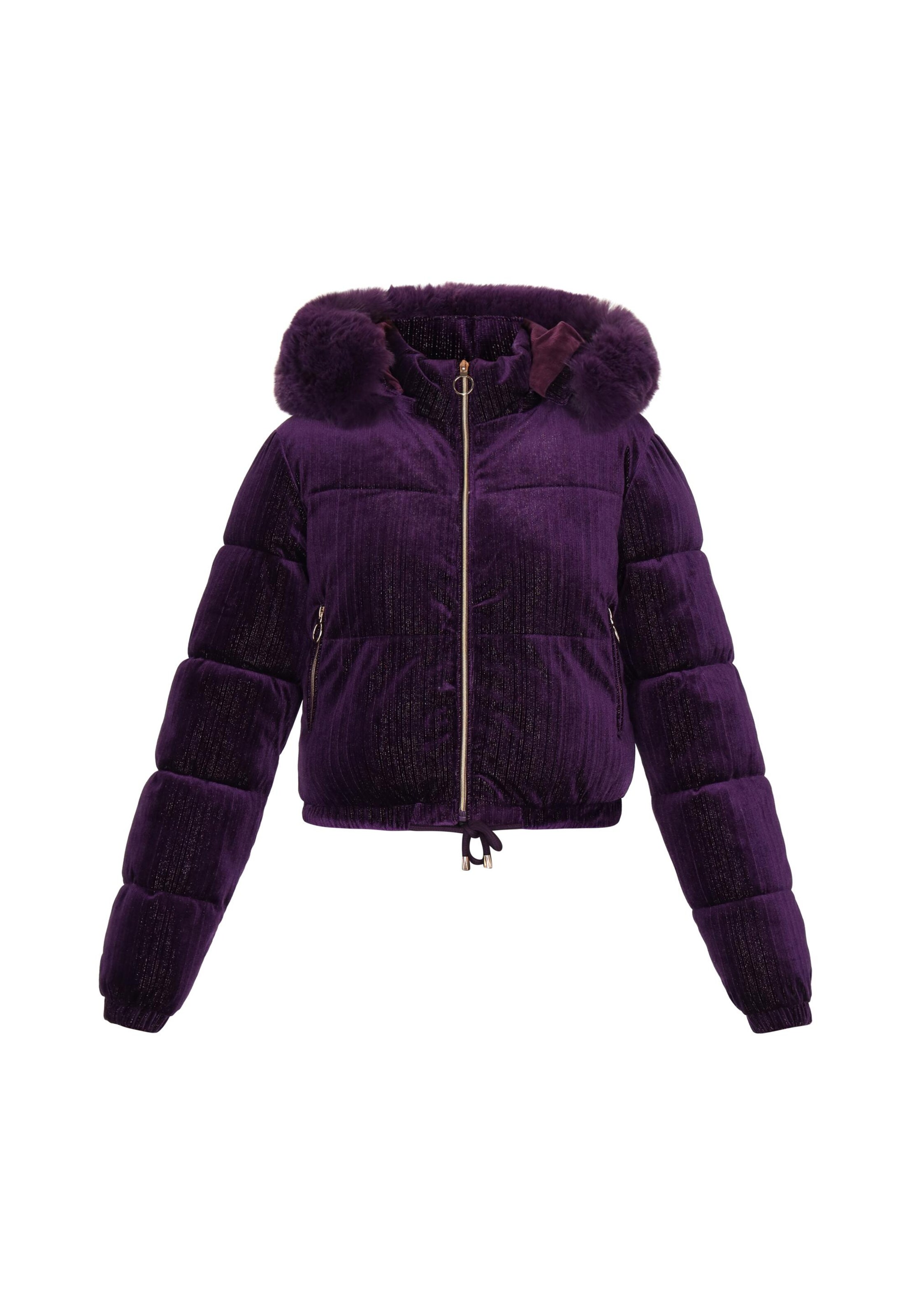 taddy Winter Jacket in Purple: front