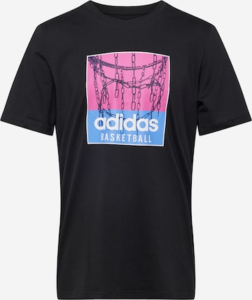 ADIDAS SPORTSWEAR - Camiseta funcional 'Chain Net Graphic' en negro: frente