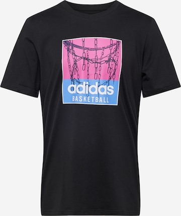 juoda ADIDAS SPORTSWEAR Sportiniai marškinėliai 'Chain Net Graphic': priekis