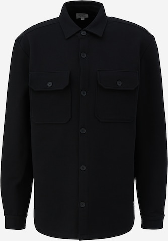 QS - Regular Fit Camisa em preto: frente