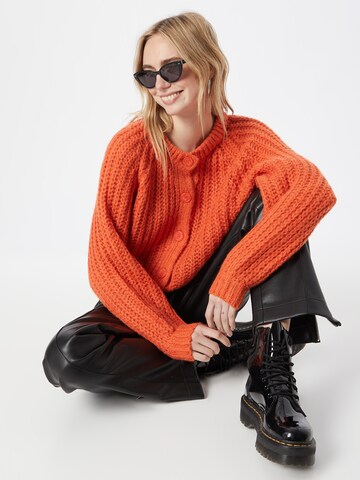 MSCH COPENHAGEN Knit Cardigan in Orange