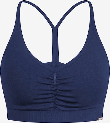 Smilodox Sport bh 'Solid Scrunch' in Blauw: voorkant