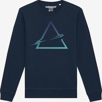 Watapparel Sweatshirt ' Triangle ' in Blau: Vorderseite