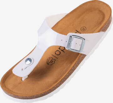 Palado T-Bar Sandals 'Kos' in White: front