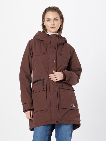 Alife and Kickin - Parka de inverno 'CharlotteAK' em castanho: frente