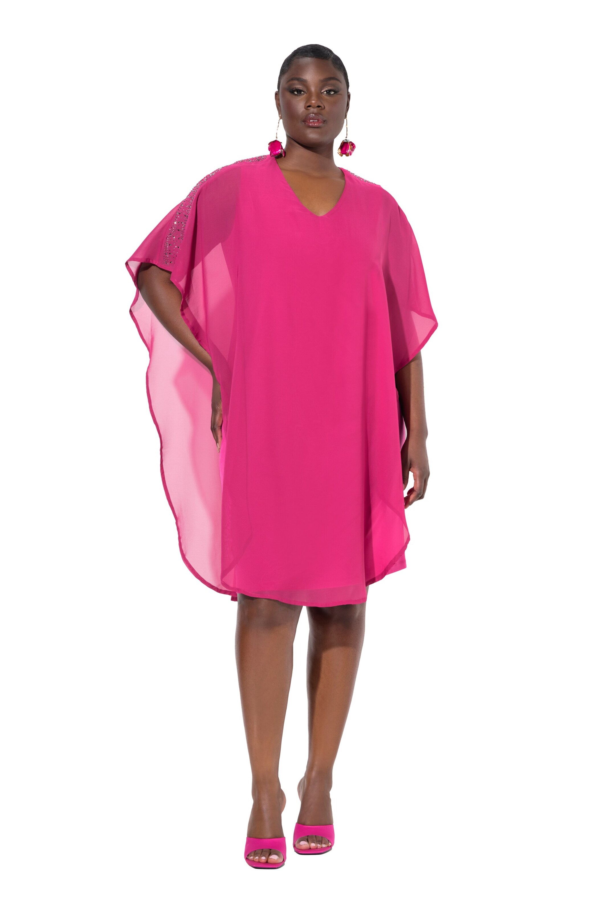 Ulla Popken Dress in Pink: front