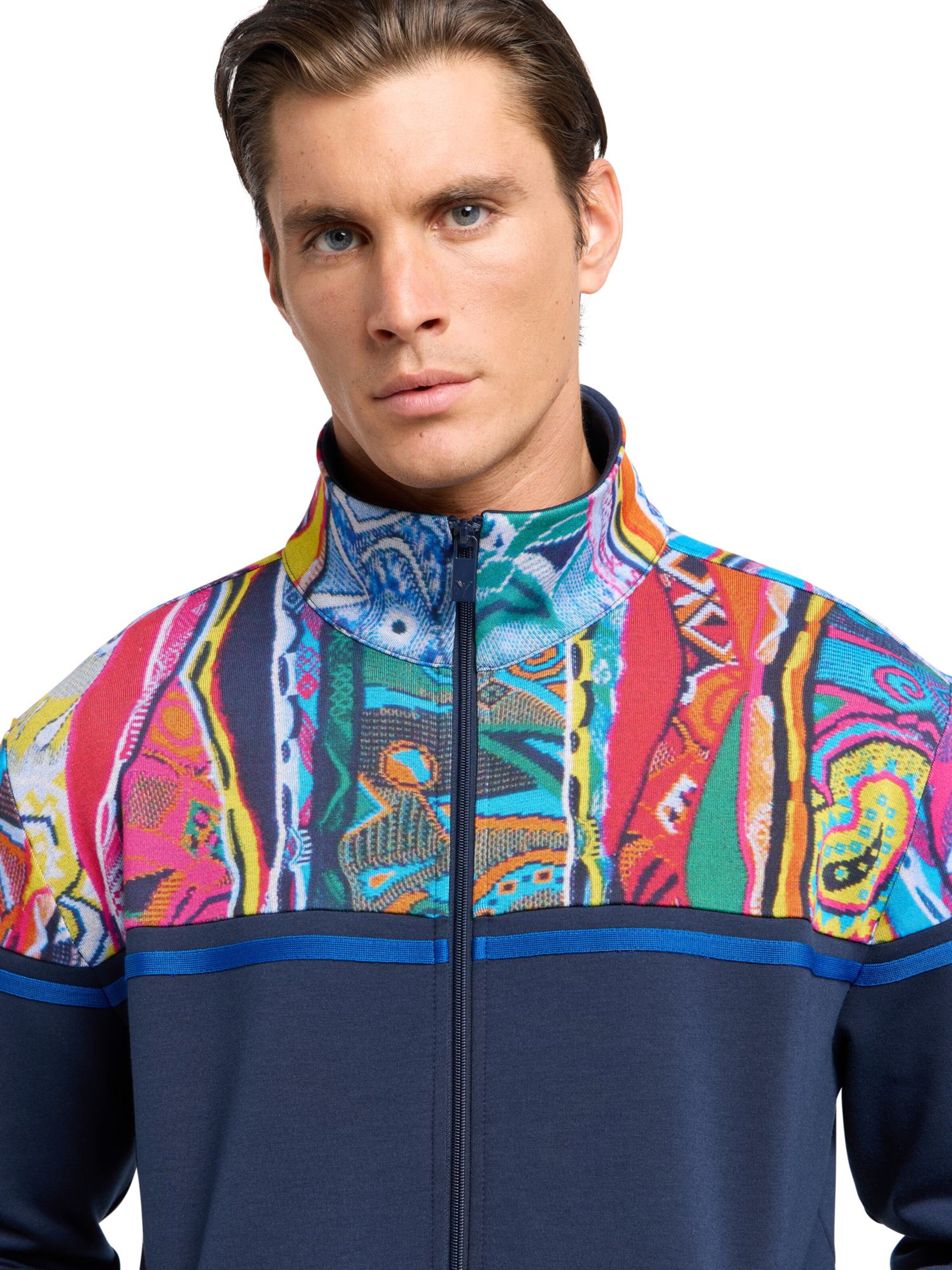 Carlo Colucci Sweatvest ' Di Tonno ' in Blauw