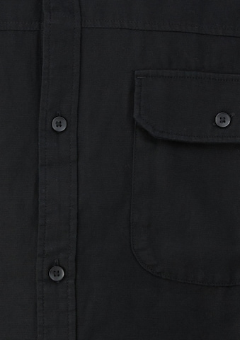 S. Oliver Regular Fit Hemd in Schwarz: Vorderseite
