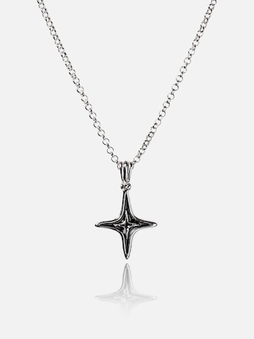 warpedsense Necklace 'Molten Star' in Silver: front