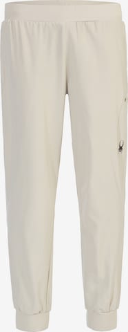 Effilé Pantalon de sport Spyder en beige : devant