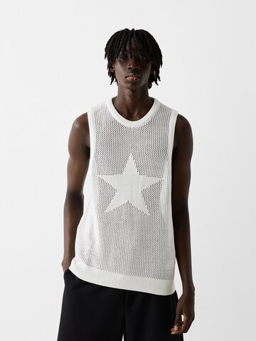 Débardeur Bershka en blanc : devant