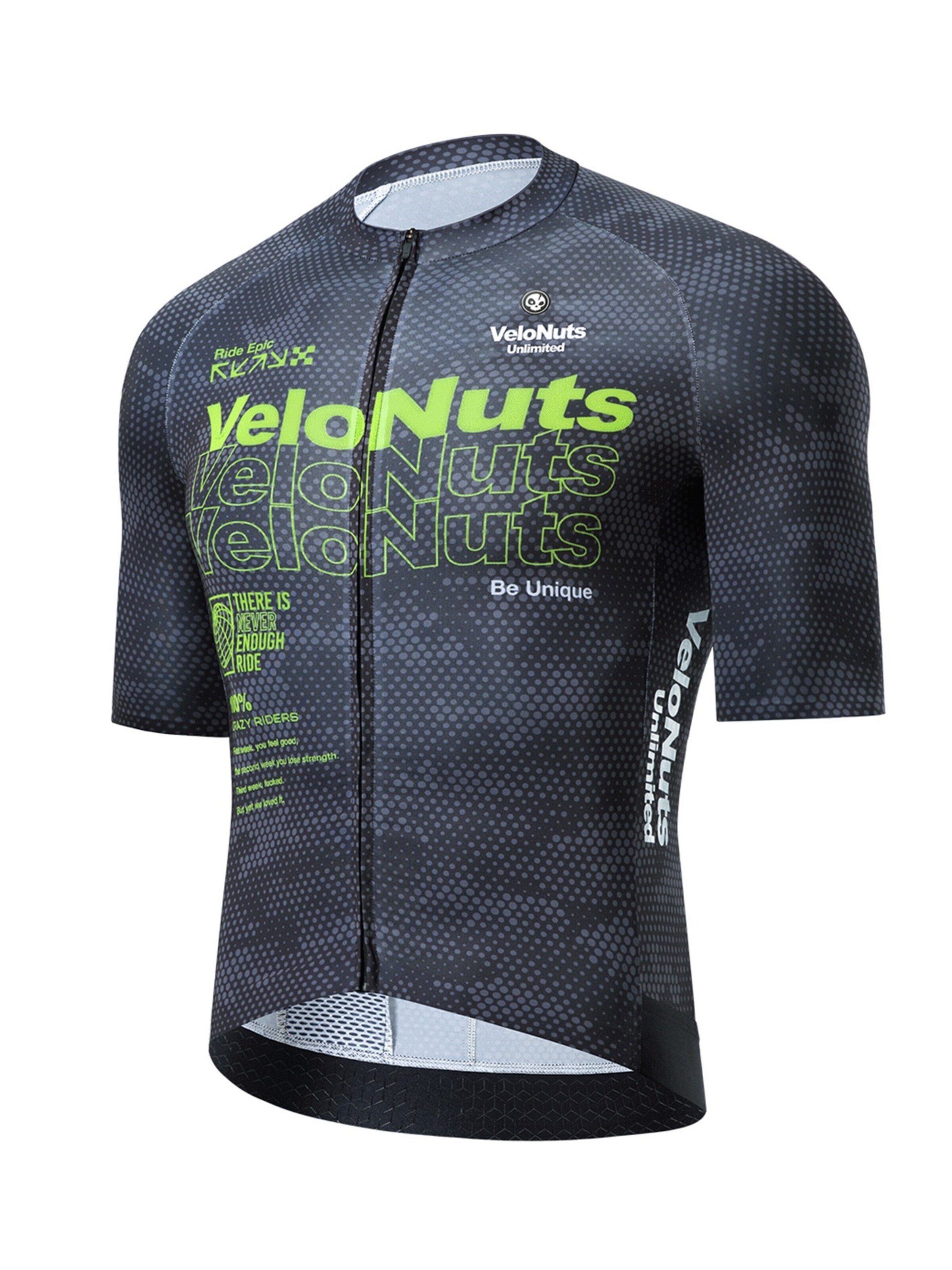 VeloNuts Jersey 'Herren Kurzarm Radtrikot Sommer' in M/Regular in Anthracite, Item view