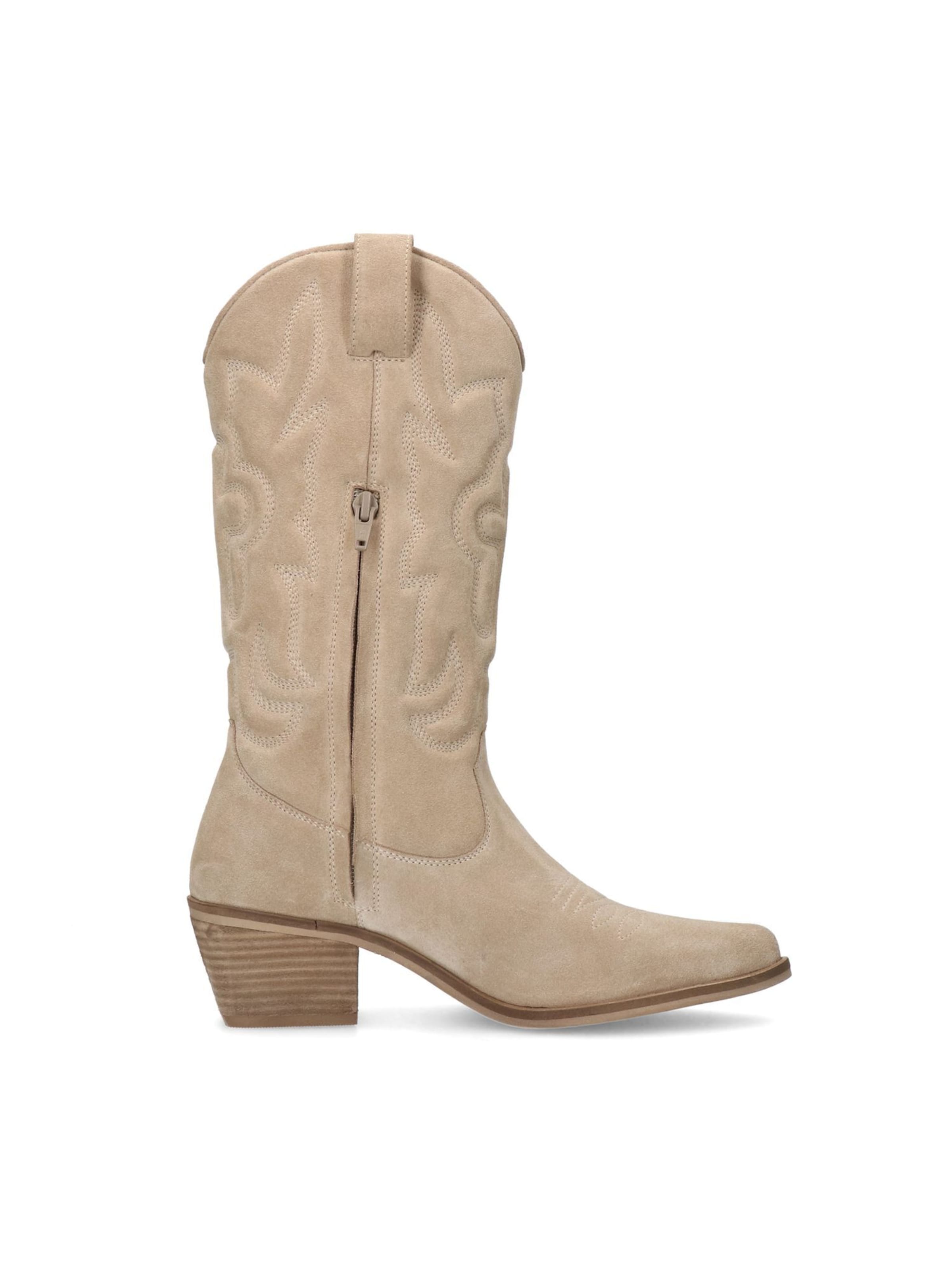 MANFIELD Cowboystiefel in Beige