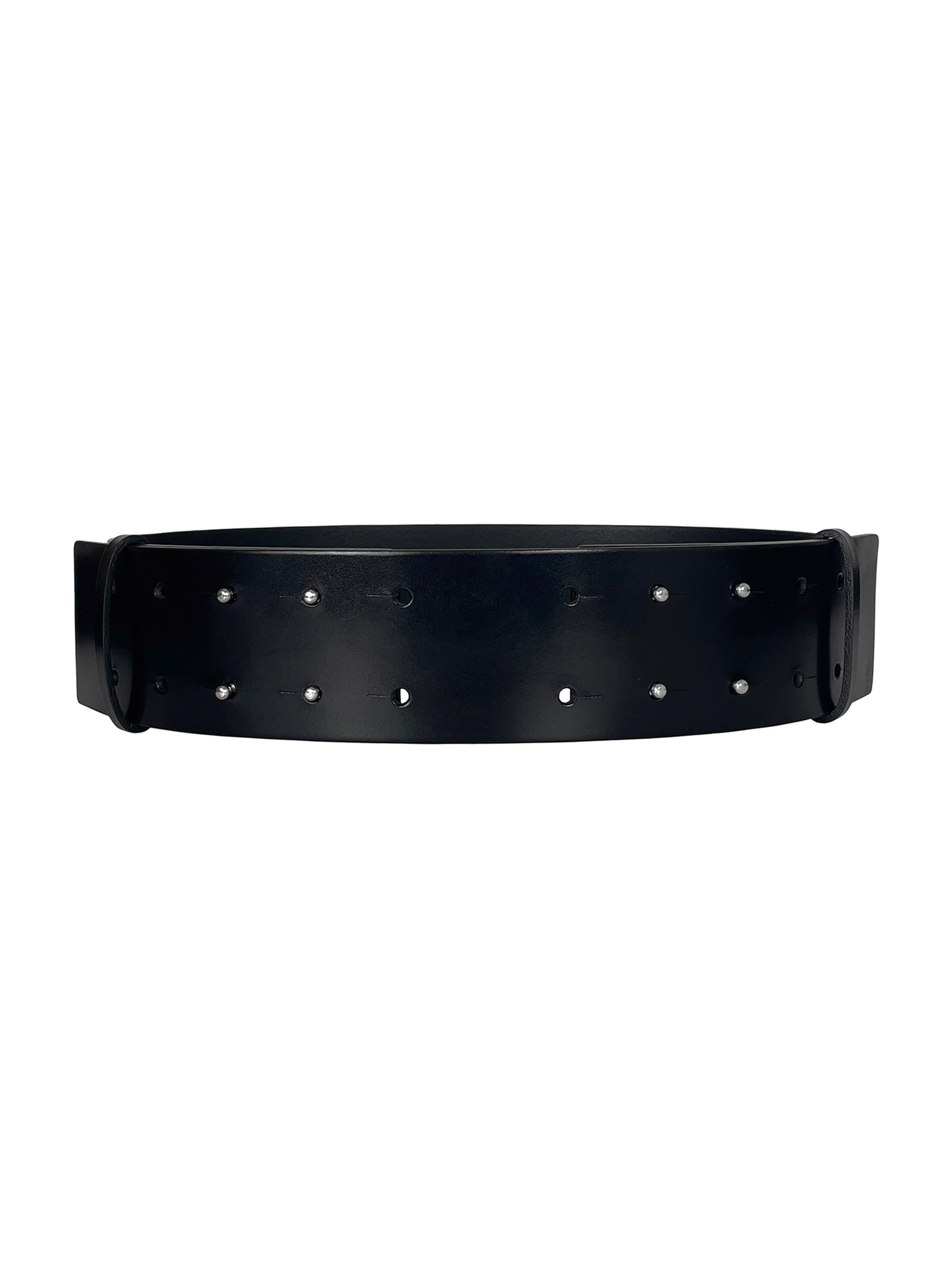 Haute Cuir Belt 'Myrrha' in Black: front