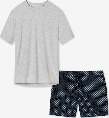 SCHIESSER Pyjama 'Organic Cotton' in Blauw: voorkant