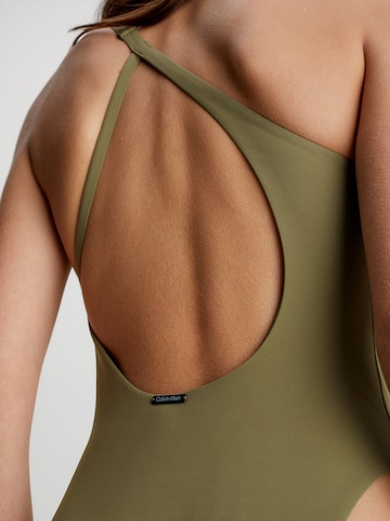 Calvin Klein Swimwear Ολόσωμο μαγιό 'Core Archive ' σε πράσινο