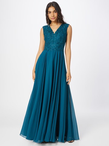 LUXUAR Evening Dress in Green: front