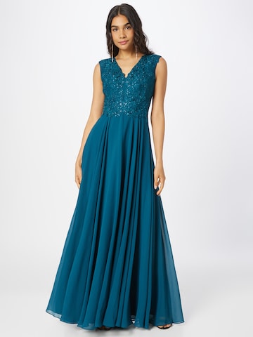 LUXUAR Evening Dress in Green: front