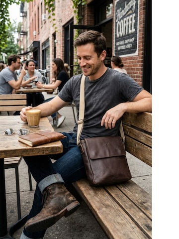 Messenger THE DUST COMPANY en marron : devant