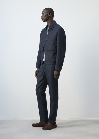 MANGO MAN Regular Hose 'Oyster' in Blau