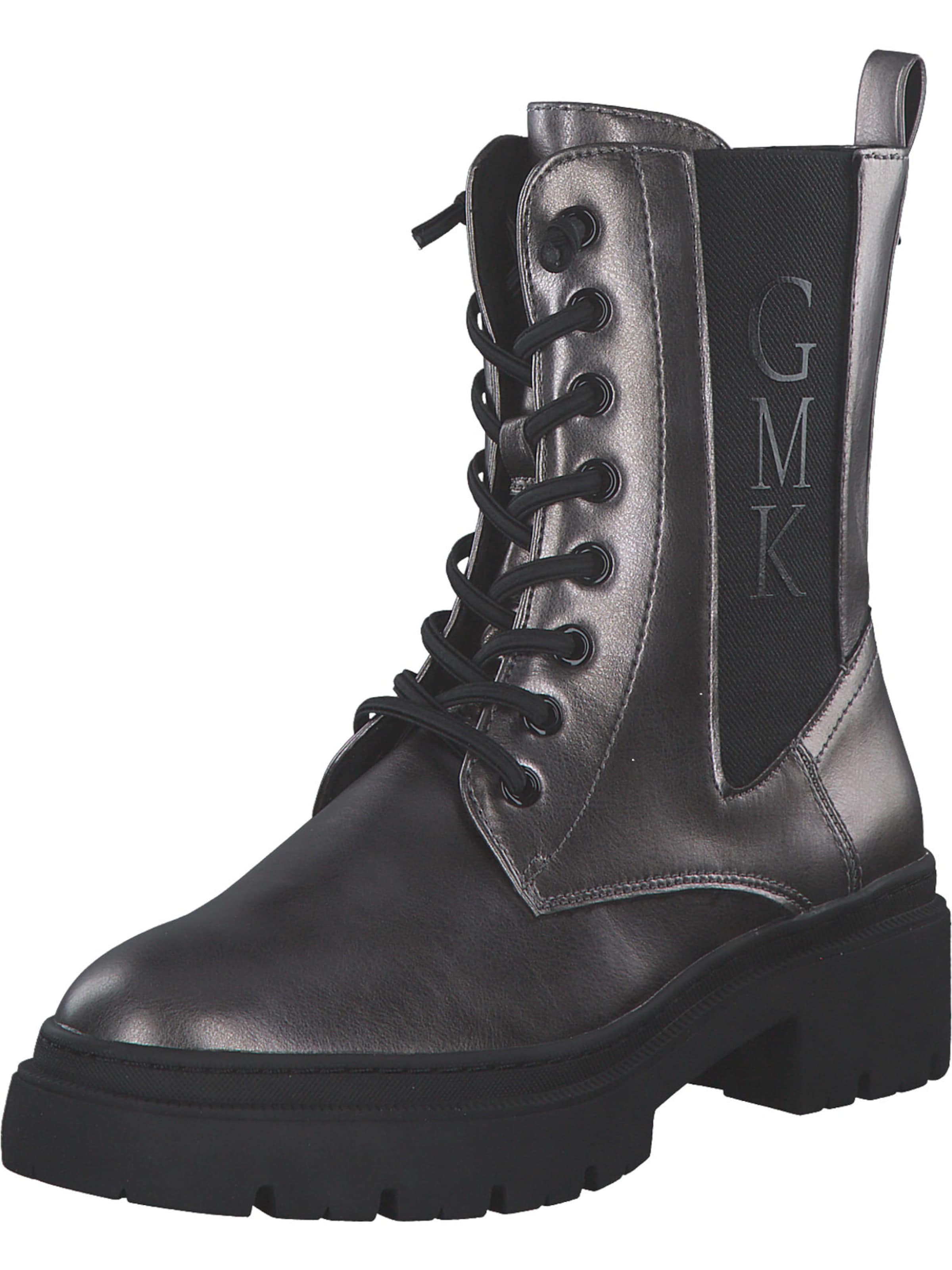 MARCO TOZZI Schnürstiefelette in Schwarz: Vorderseite