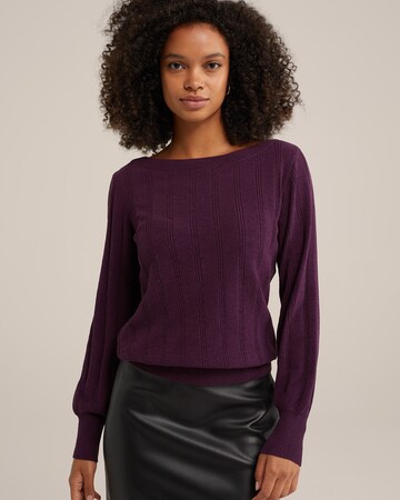 Pull-over WE Fashion en violet : devant