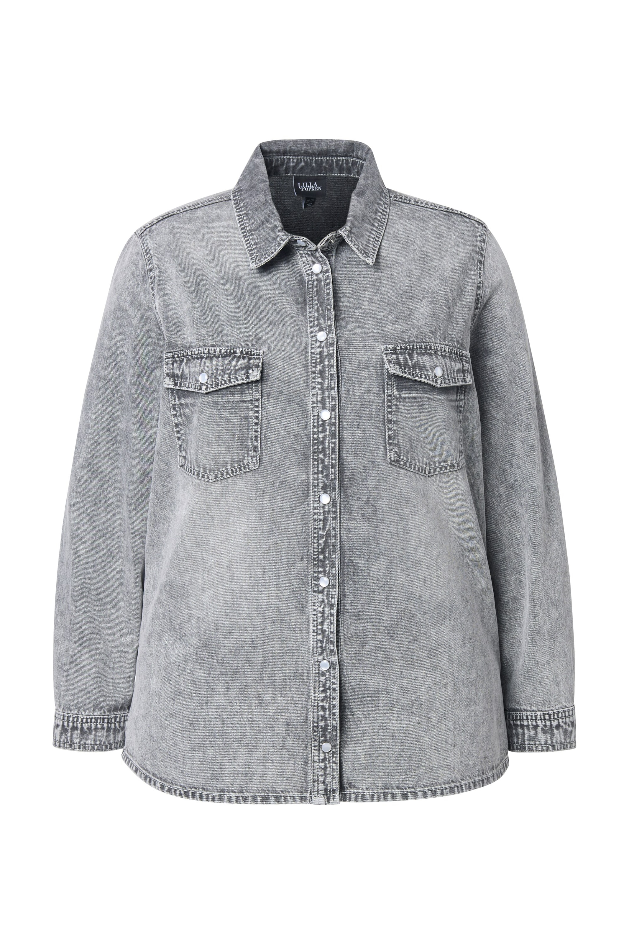 Ulla Popken Pluus, värv hall: eest vaates