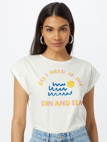 T-shirt 'Visby Sun and Sea' DEDICATED. en blanc : devant
