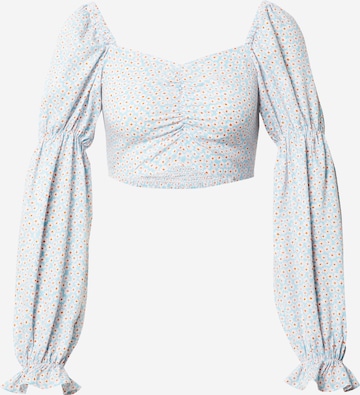 Monki Blouse in Blue: front